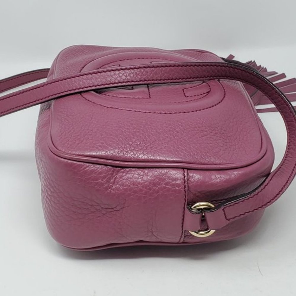 Auth Gucci Disco Camera Pink Leather Crossbody Bag - Picture 11 of 15